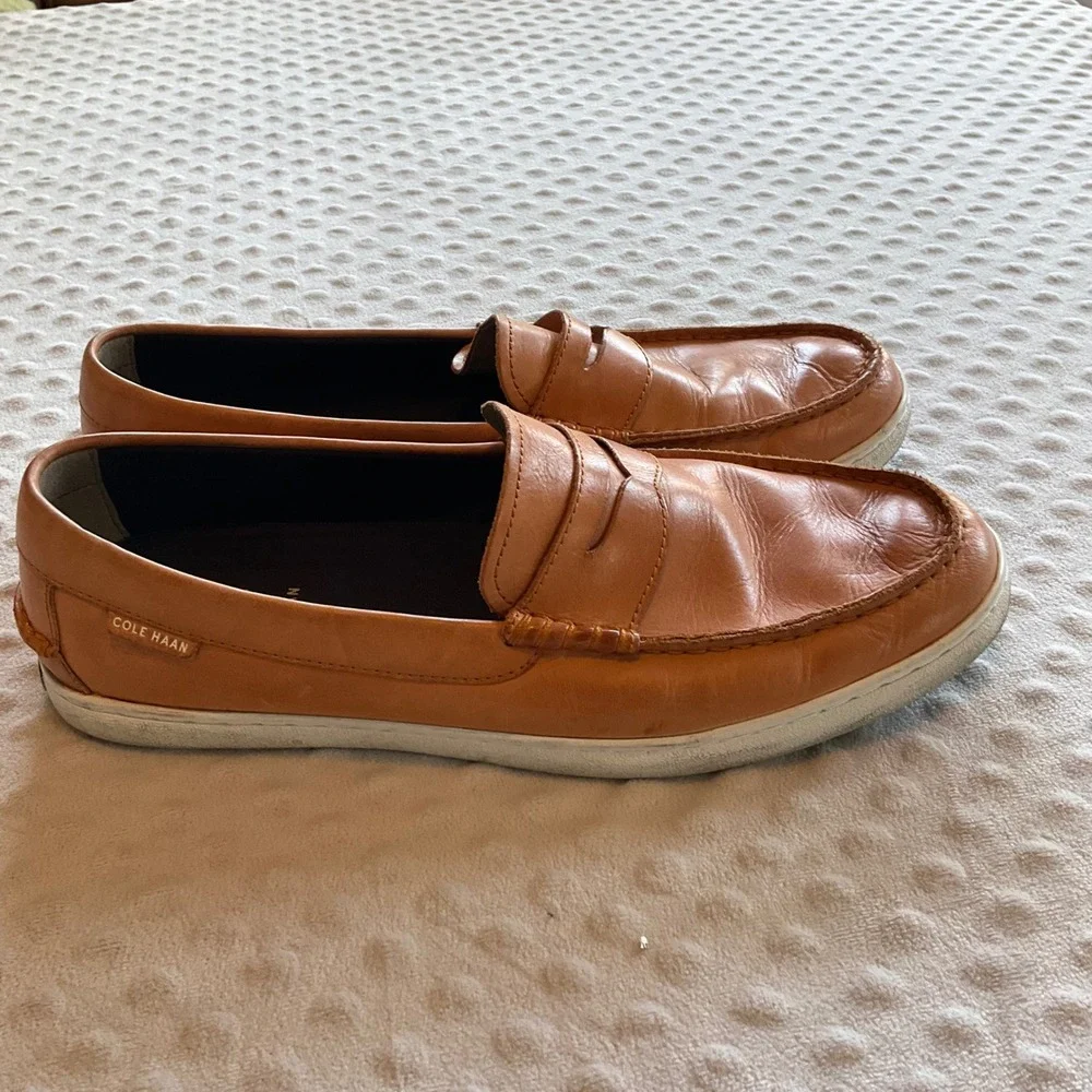 Cole Haan Mens Grand Crosscourt Penny Loafers Tan Leather C28003 Size 11.5M‎